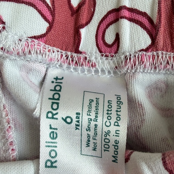 Roller Rabbit Pink Monkey Pattern pajamas - Picture 4 of 6